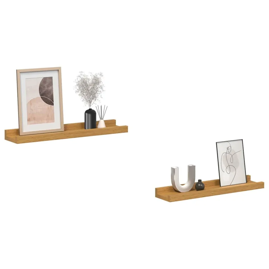 Étagère Murale Montage mural 2 pcs Beige 40 x 9 x 3 cm - 3