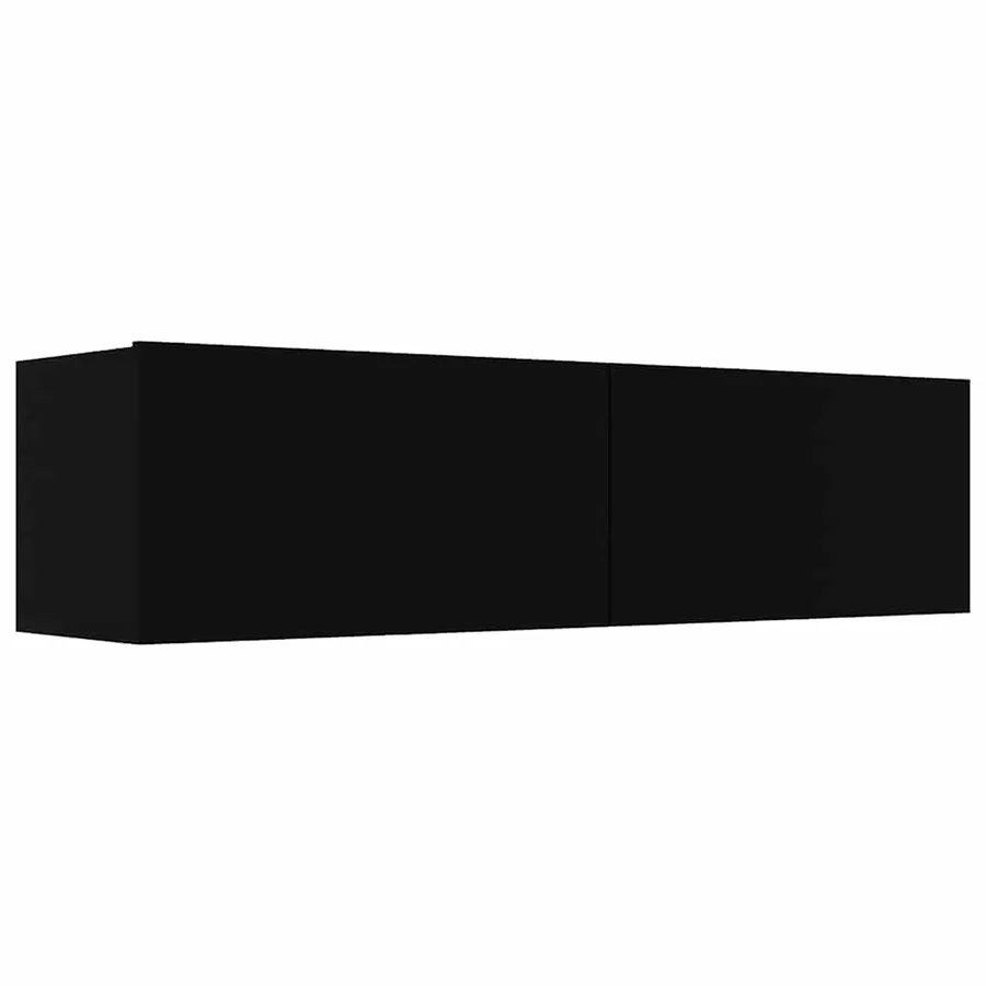 Meuble TV Noir 120x30x30 cm Bois d’ingénierie - 2