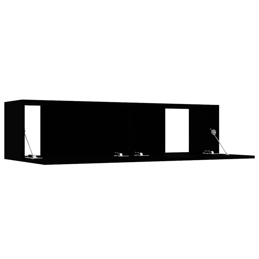 Meuble TV Noir 120x30x30 cm Bois d’ingénierie - 5