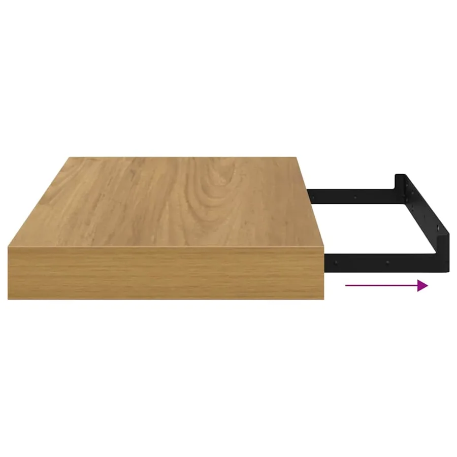 Étagère Murale 2 pcs Marron 40 x 23,5 x 4 cm Bois d'ingénierie - 13