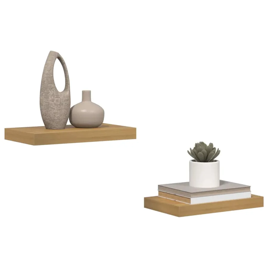 Étagère Murale 2 pcs Marron 40 x 23,5 x 4 cm Bois d'ingénierie - 3