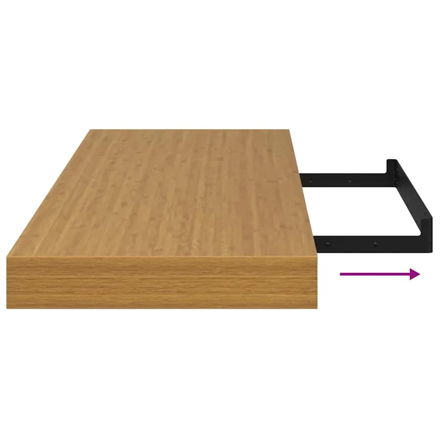 Étagère Murale 4 pcs Beige 80 x 23,5 x 4 cm Bois d'ingénierie - 13