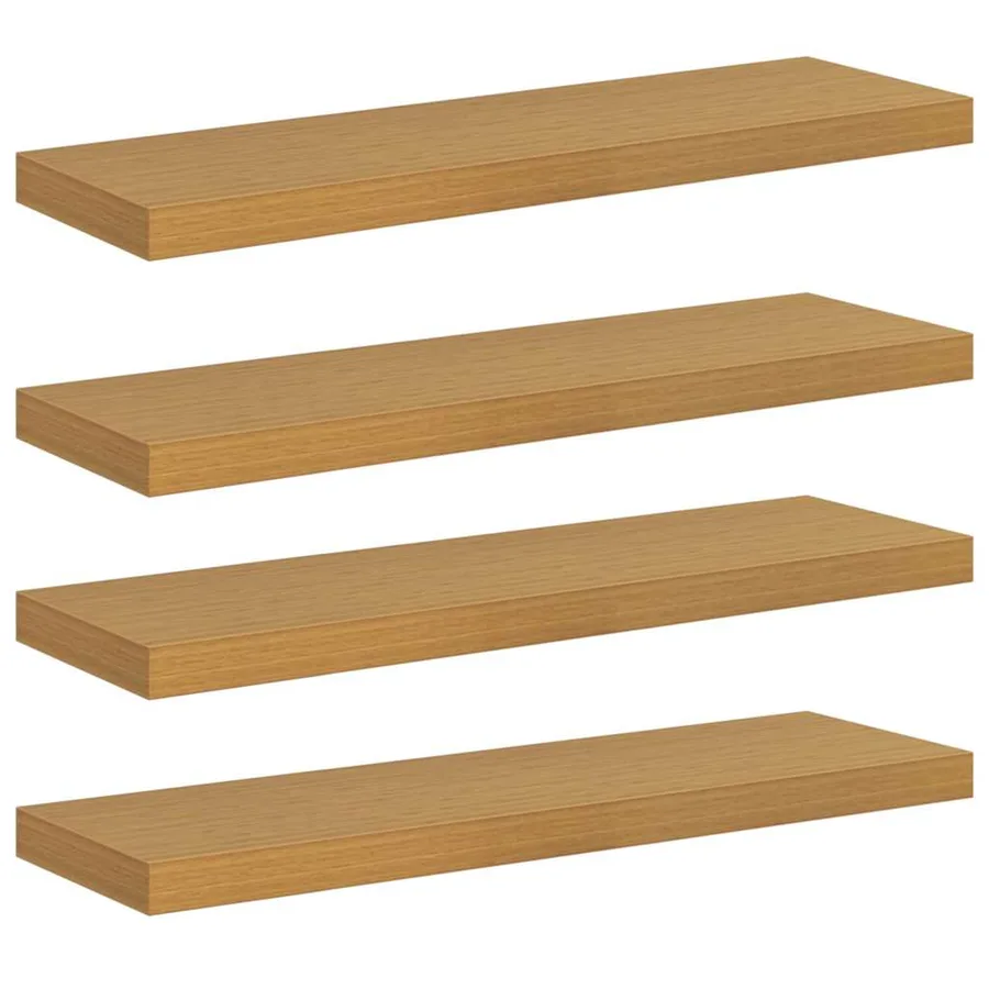 Étagère Murale 4 pcs Beige 80 x 23,5 x 4 cm Bois d'ingénierie - 2