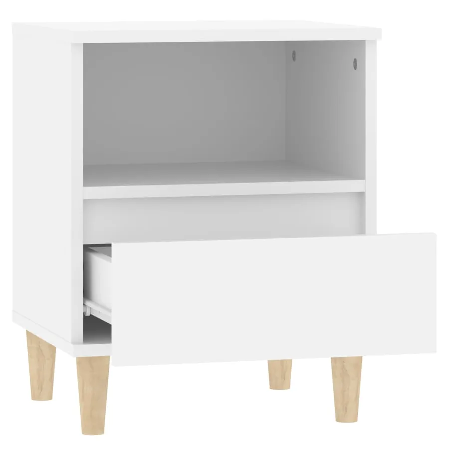 Tables de chevet 2 pcs Blanc 40x35x50 cm - 8