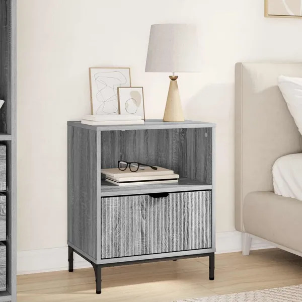 Cabinet de chevet Sonoma gris 49 x 36 x 61 cm Bois d'ingénierie