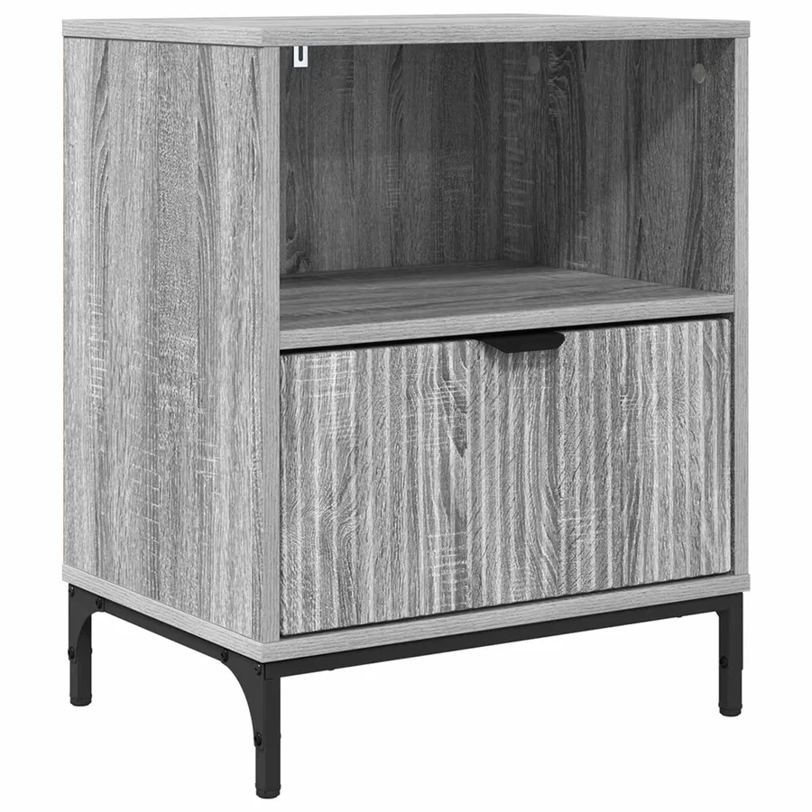 Cabinet de chevet Sonoma gris 49 x 36 x 61 cm Bois d'ingénierie - 2