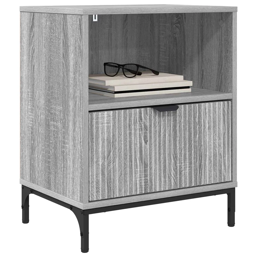 Cabinet de chevet Sonoma gris 49 x 36 x 61 cm Bois d'ingénierie - 3