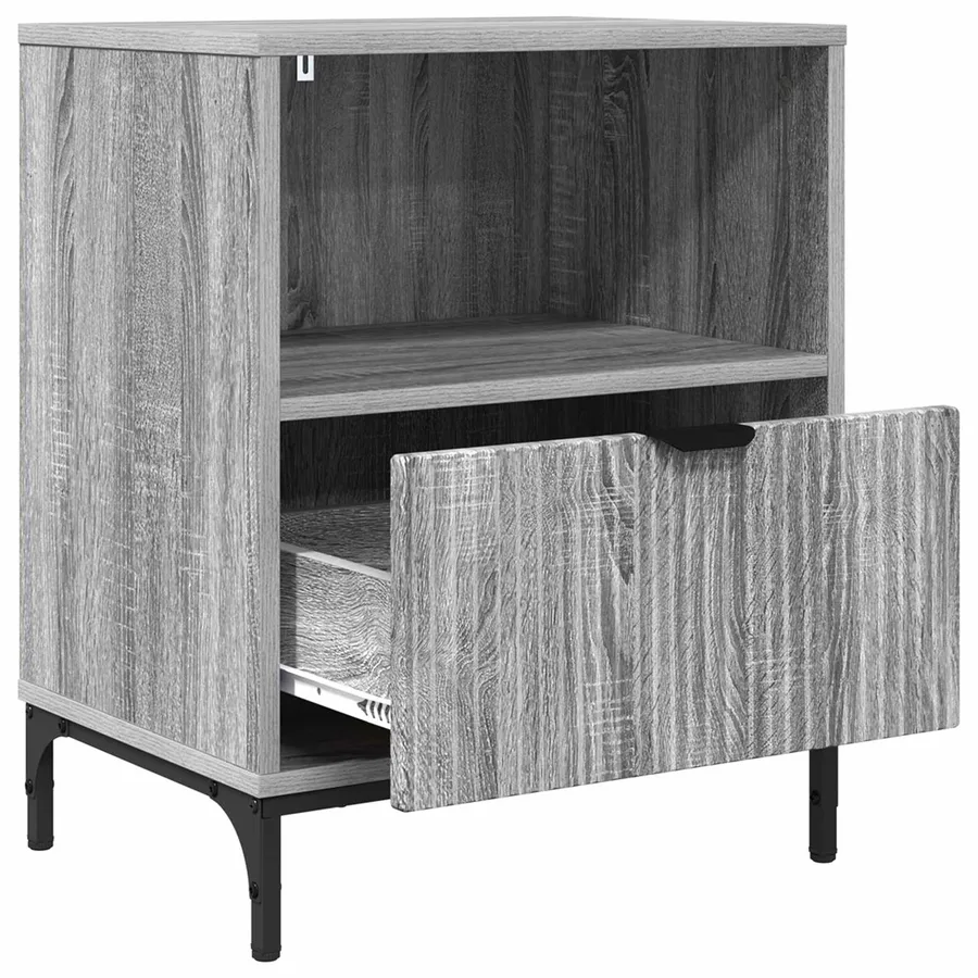 Cabinet de chevet Sonoma gris 49 x 36 x 61 cm Bois d'ingénierie - 5