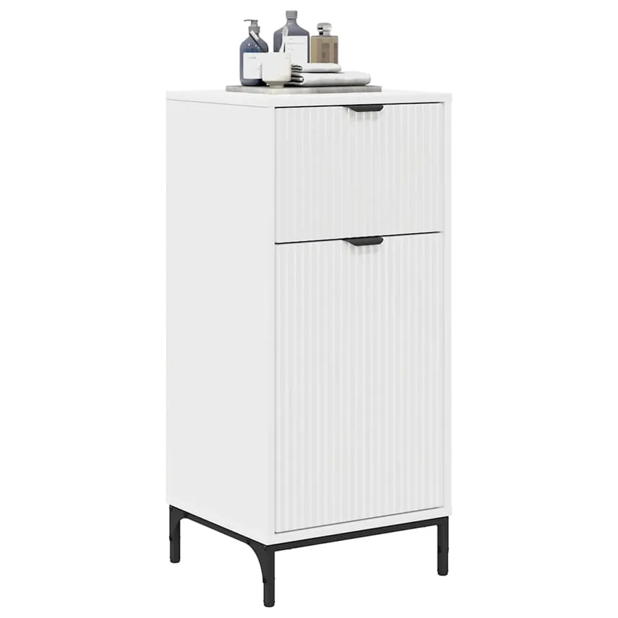 Cabinet de salle de bain avec tiroir Blanc 39,5 x 36 x 88 cm - 3
