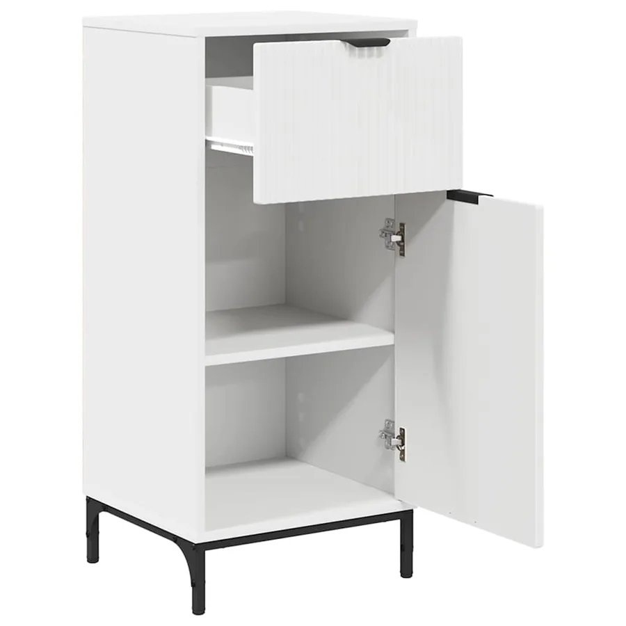 Cabinet de salle de bain avec tiroir Blanc 39,5 x 36 x 88 cm - 5