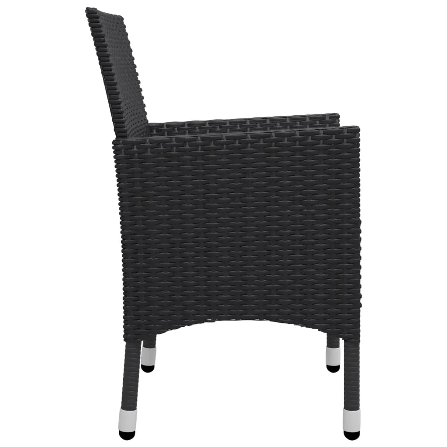 Ensemble à manger de jardin 7 pcs Noir - 8