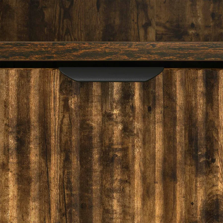 Cabinet de chevet Chêne fumé 49 x 36 x 61 cm Bois d'ingénierie - 9