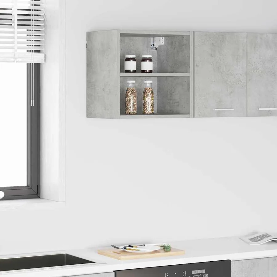 Armoire suspendue avec stockage Gris béton 40 x 29,5 x 40 cm