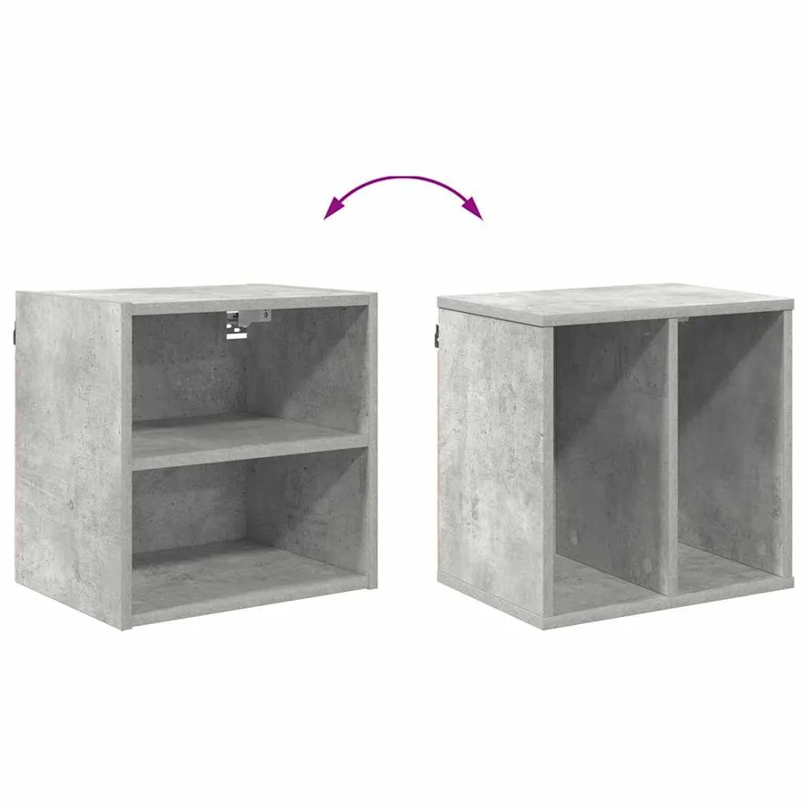 Armoire suspendue avec stockage Gris béton 40 x 29,5 x 40 cm - 10