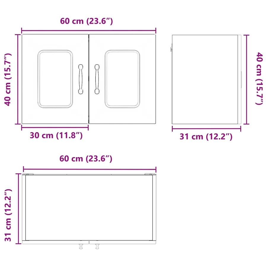 Panneau de lave-vaisselle Kalmar 2 pcs Blanc 60 x 31 x 40 cm - 13
