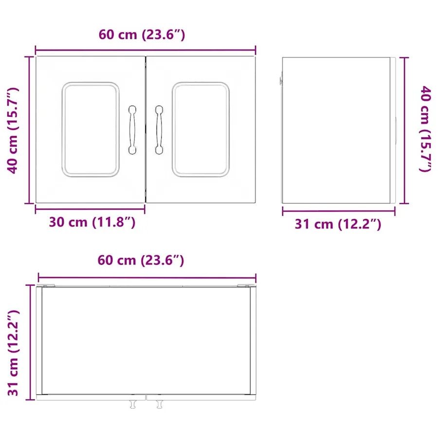 Panneau de lave-vaisselle Kalmar 2 pcs Chêne brun - 13