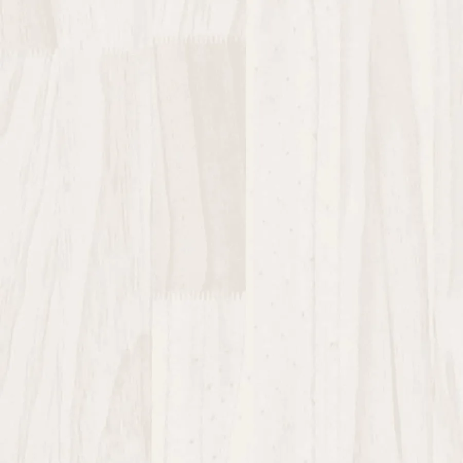 Cadre de lit sans matelas blanc bois massif 140x190 cm - 7