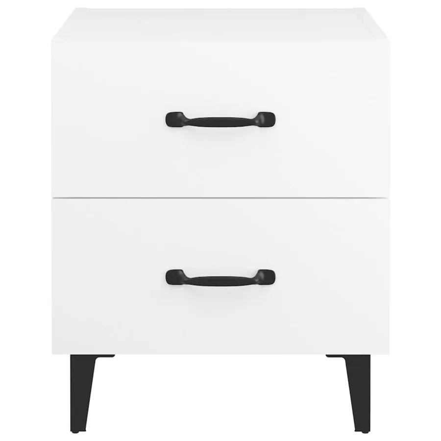 Tables de chevet 2 pcs Blanc 40x35x47,5 cm - 4