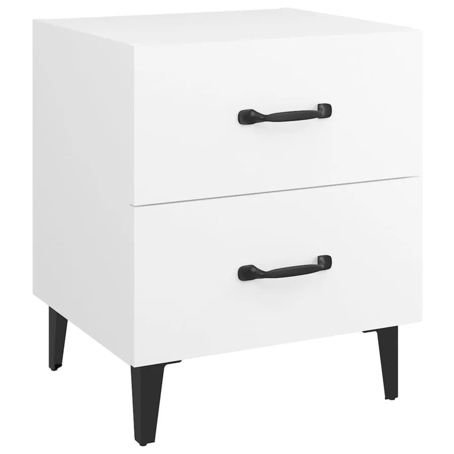 Tables de chevet 2 pcs Blanc 40x35x47,5 cm - 5