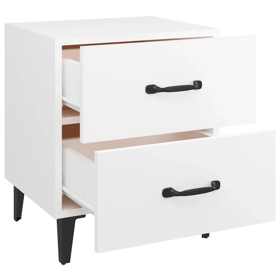 Tables de chevet 2 pcs Blanc 40x35x47,5 cm - 6