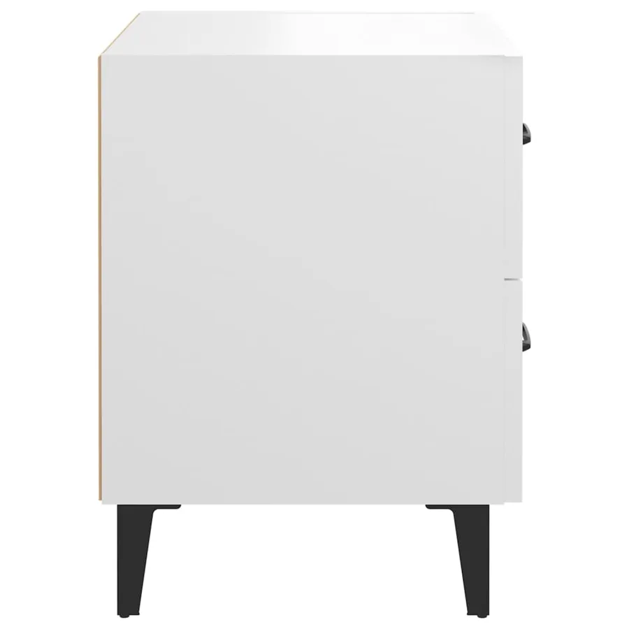 Tables de chevet 2 pcs Blanc 40x35x47,5 cm - 7