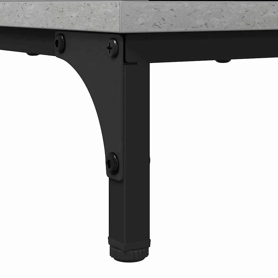 Ensemble de mobilier de salle de bain 2 pcs Gris béton - 9