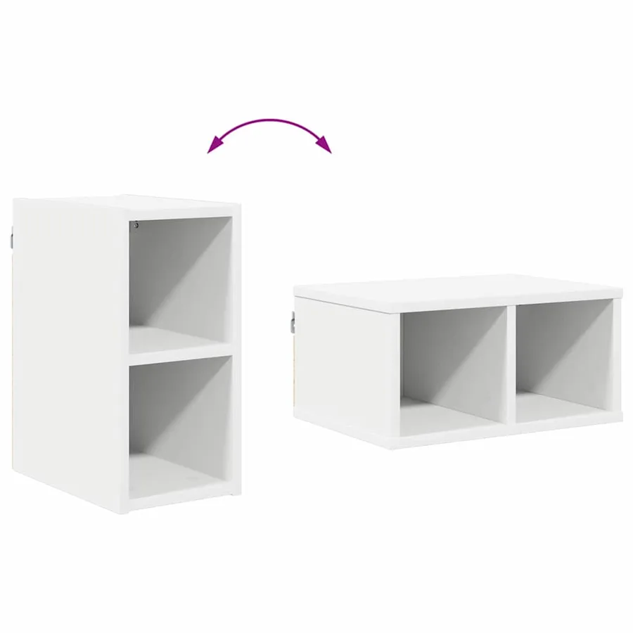 Armoire suspendue Blanc 20 x 29,5 x 40 cm Bois d'ingénierie - 10