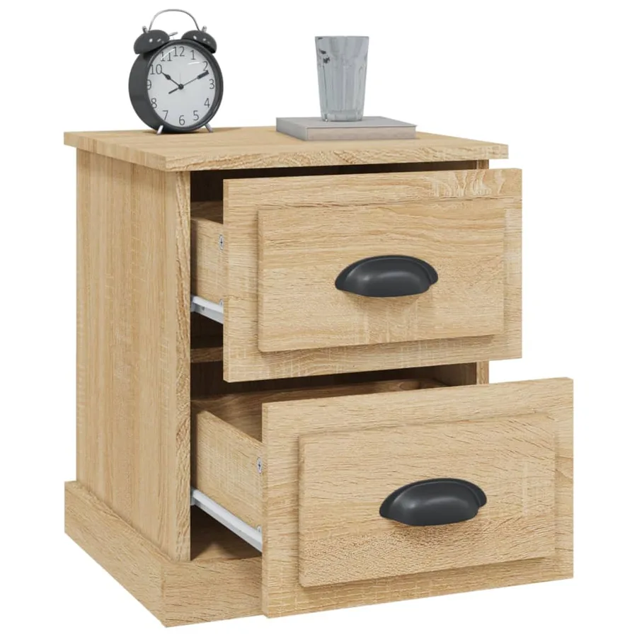 Table de chevet chêne sonoma 39x39x47,5 cm bois d'ingénierie - 5