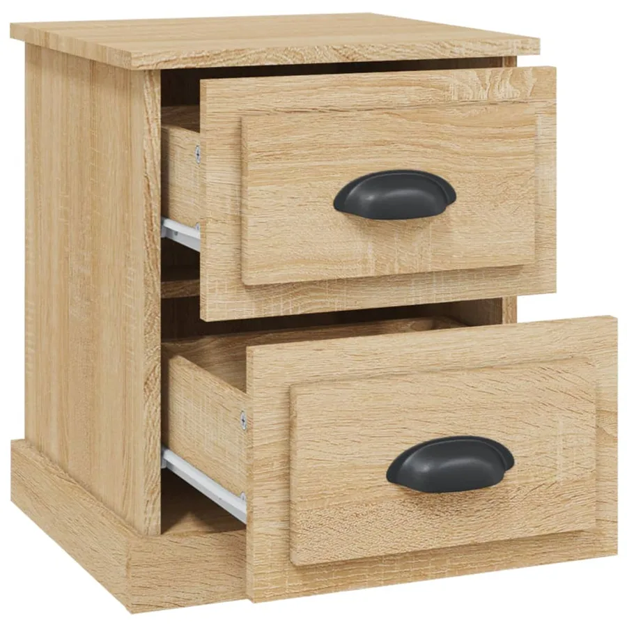 Table de chevet chêne sonoma 39x39x47,5 cm bois d'ingénierie - 6
