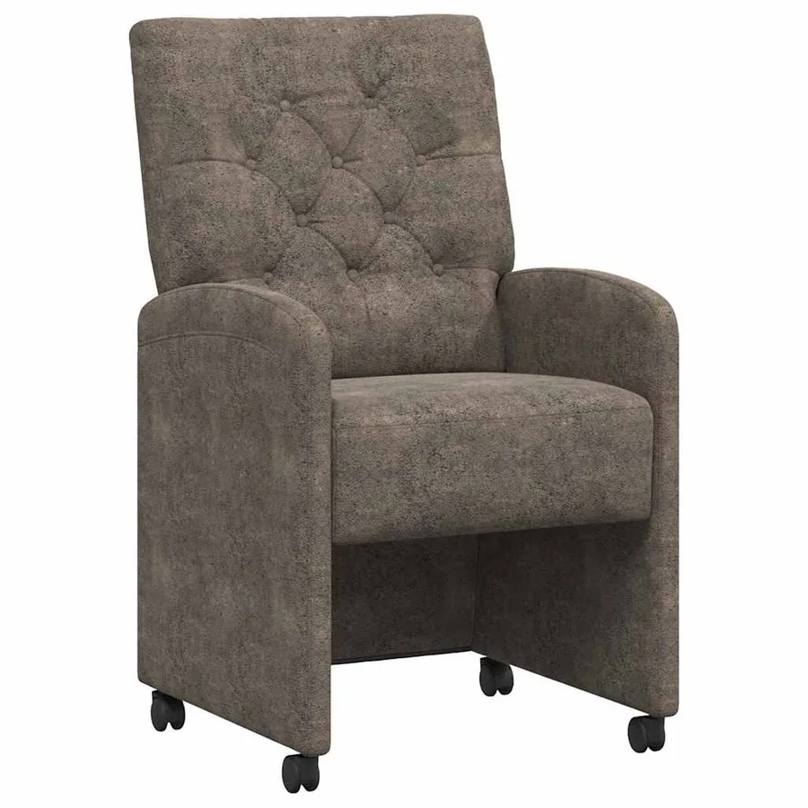 Chaises de Salle à Manger avec Roues 2 pcs Gris foncé - 2