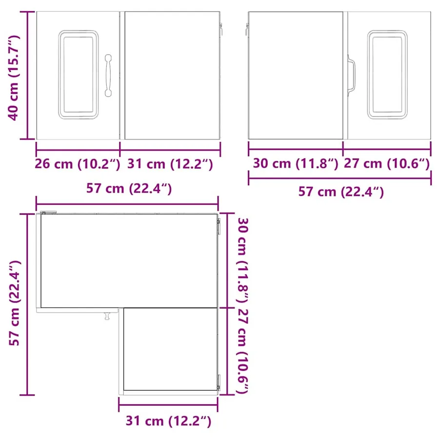 Panneau de lave-vaisselle Kalmar Blanc brillant 57 x 57 x 40 cm - 14