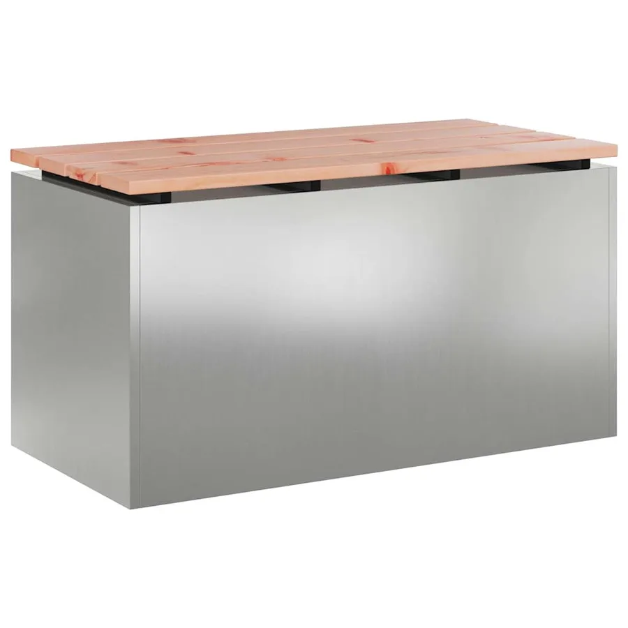 Banc de jardin Argent 80 x 40 x 43 cm Acier galvanisé - 2