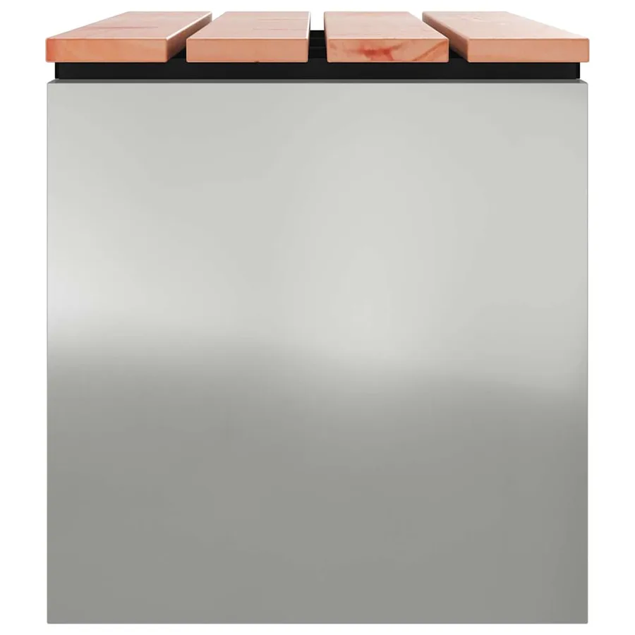 Banc de jardin Argent 80 x 40 x 43 cm Acier galvanisé - 5