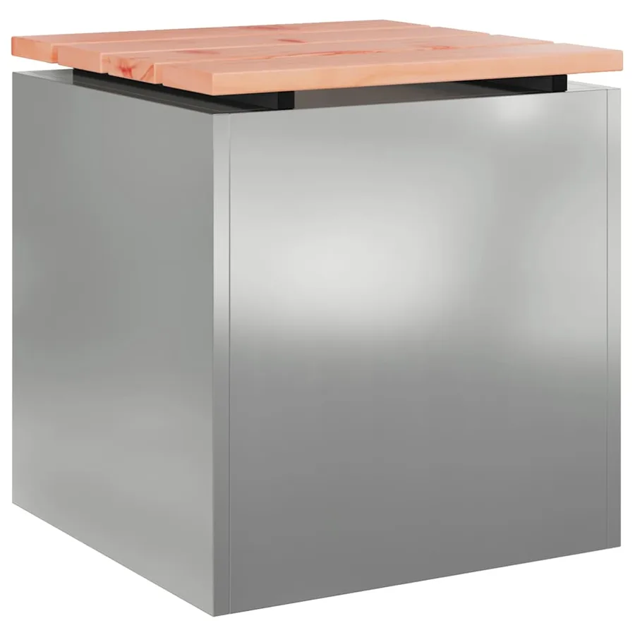 Banc de jardin Argent 40 x 40 x 43 cm Acier galvanisé - 2