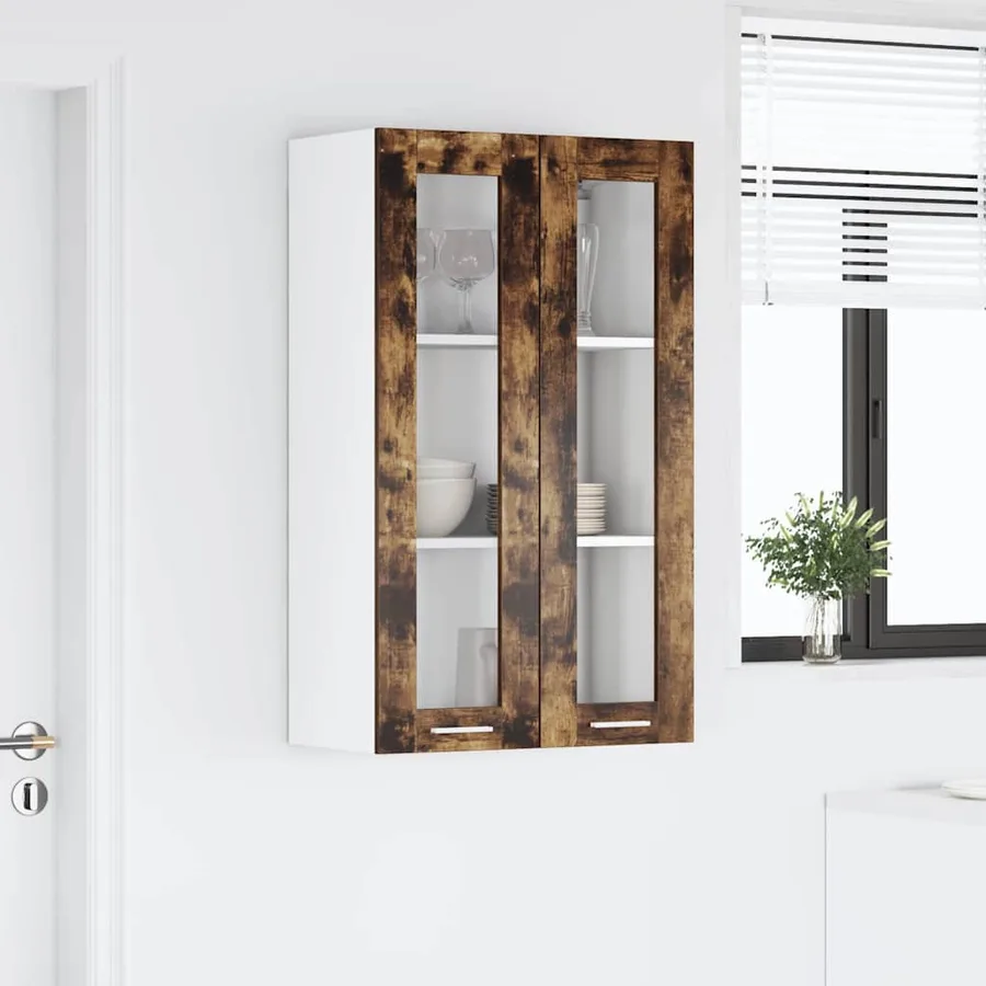 Armoire suspendue Chêne fumé 60 x 31 x 100 cm Bois d'ingénierie - 4