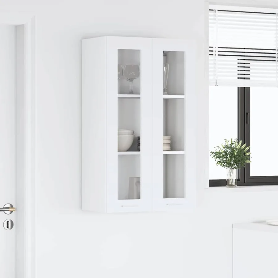 Armoire suspendue Blanc 60 x 31 x 100 cm Bois d'ingénierie - 4
