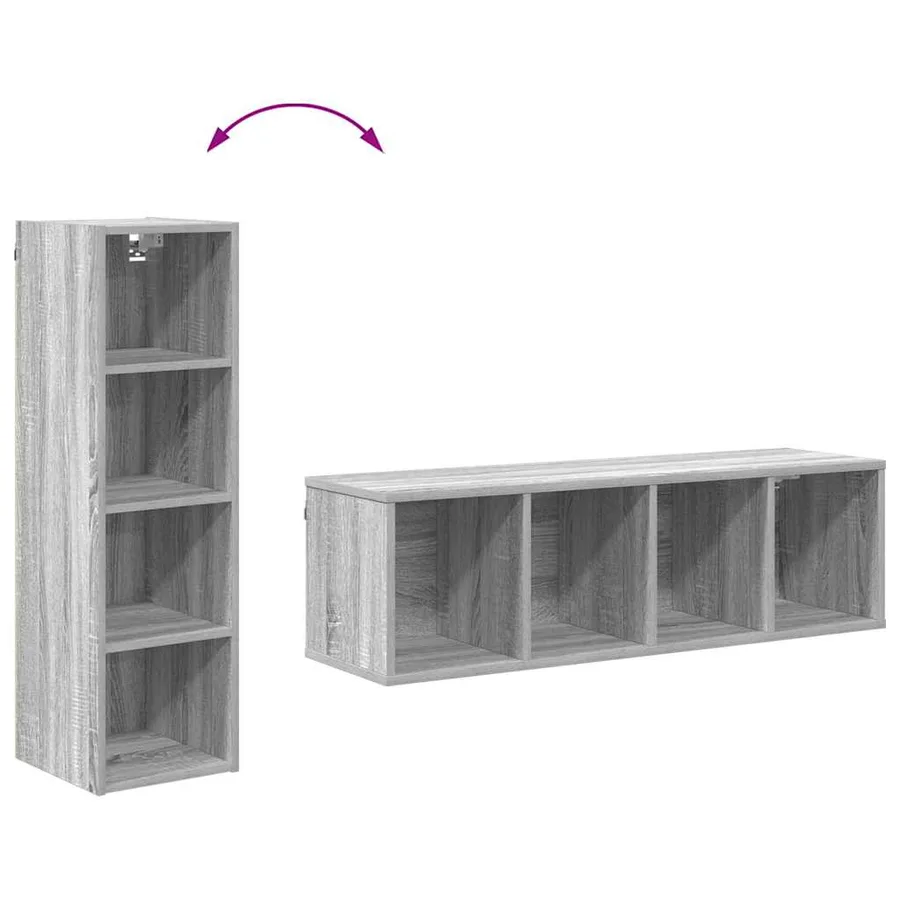 Armoire suspendue avec stockage Gris Sonoma 30 x 29,5 x 100 cm - 10