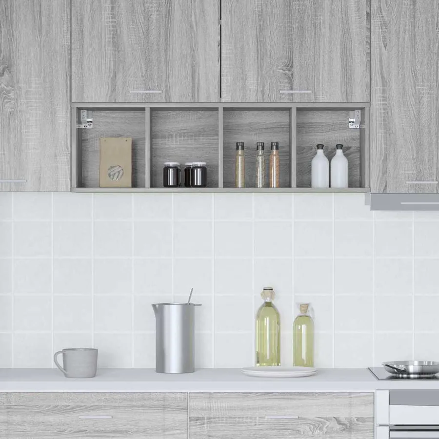 Armoire suspendue avec stockage Gris Sonoma 30 x 29,5 x 100 cm - 4