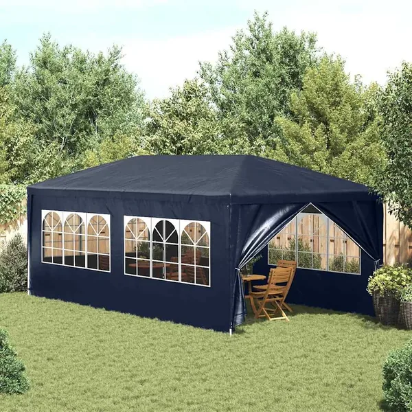 Tente de réception 3 x 6 m Bleu