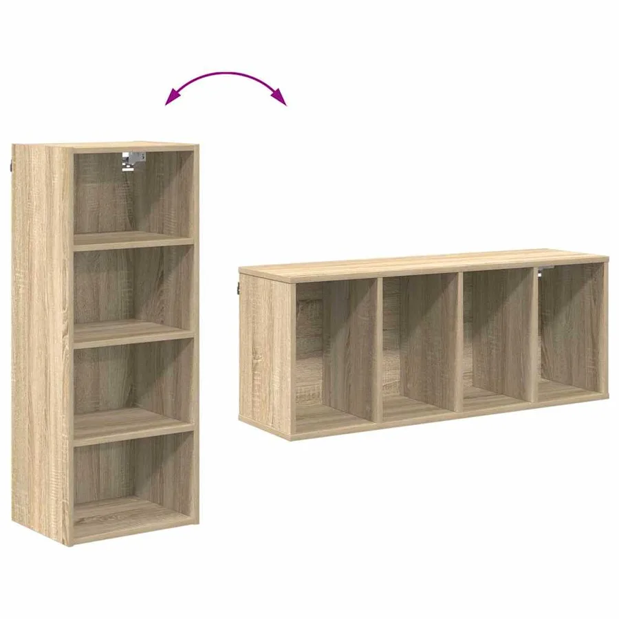 Armoire suspendue avec stockage Chêne Sonoma 40 x 29,5 x 100 cm - 10