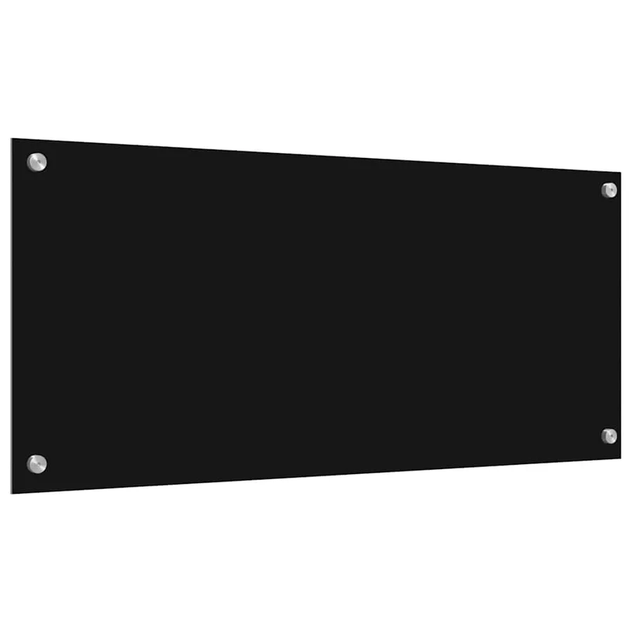 Crédence de cuisine 2 pcs Noir 90 x 40 cm verre trempé - 6