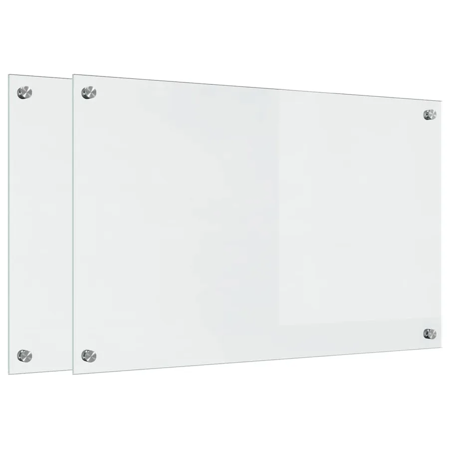 Crédence de cuisine 2 pcs Transparent 80 x 50 cm verre trempé - 2