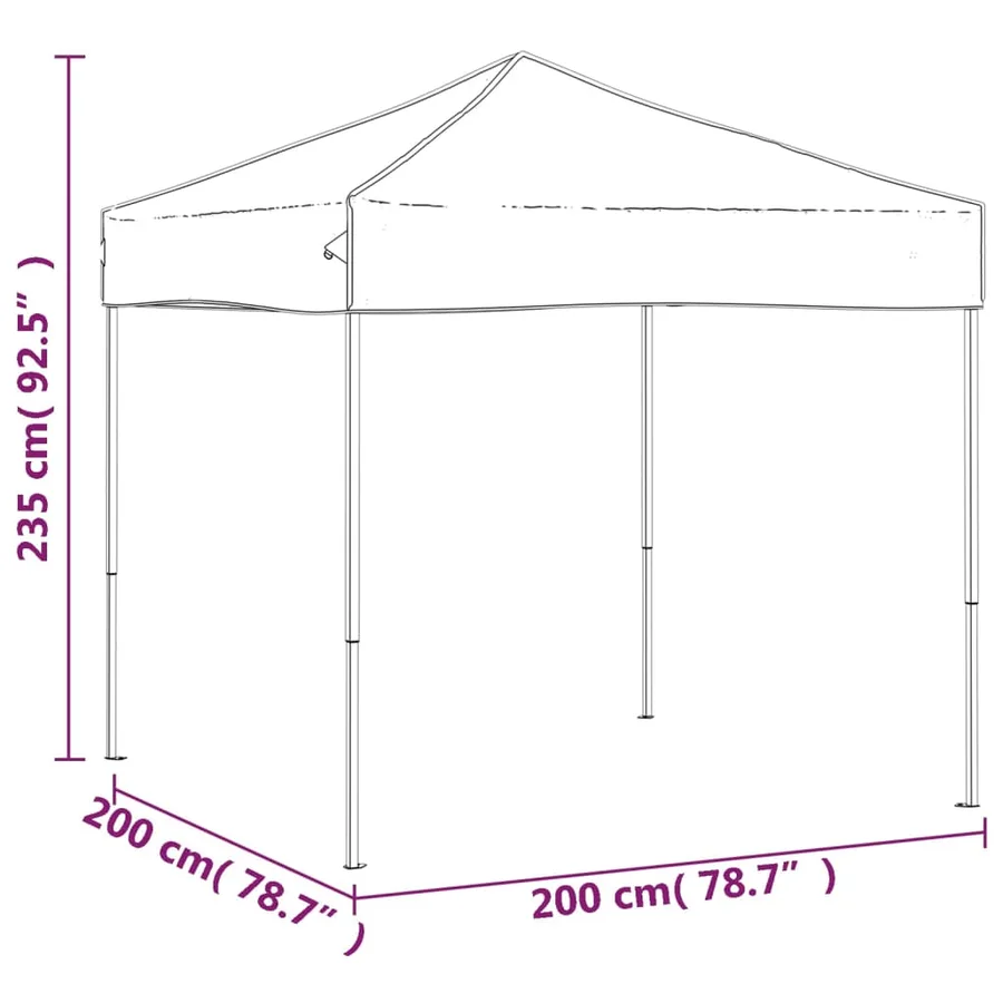 Tente de réception pliable Bleu 2x2 m - 8