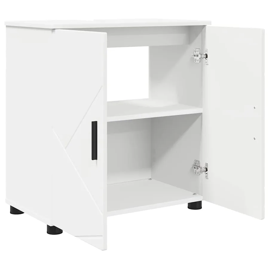 Ensemble de mobilier de salle de bain Montage mural 3 pcs Blanc - 5
