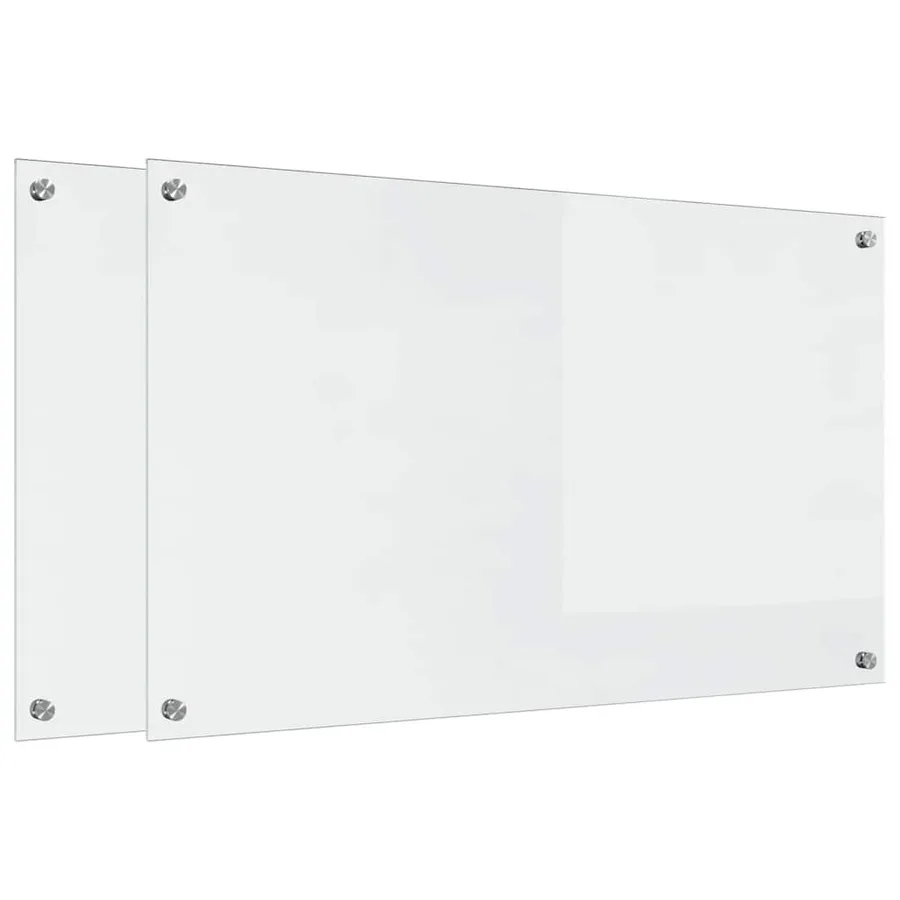 Crédence de cuisine 2 pcs Transparent 100 x 60 cm verre trempé - 2
