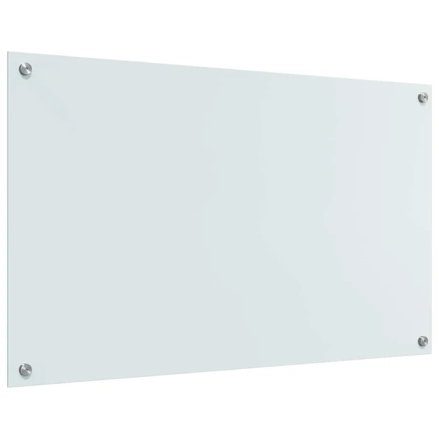 Crédence de cuisine 2 pcs Blanc 100 x 60 cm verre trempé - 6