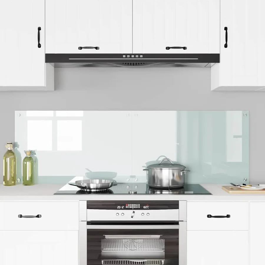 Crédence de cuisine 2 pcs Blanc 80 x 50 cm verre trempé - 3
