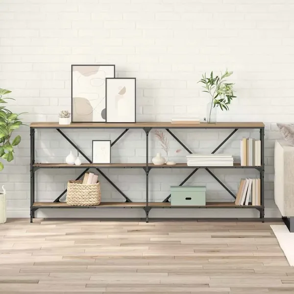 Table console Chêne artisanal 180 x 30 x 75 cm