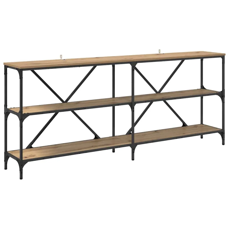 Table console Chêne artisanal 180 x 30 x 75 cm - 2