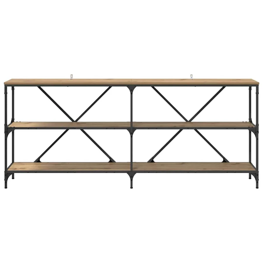 Table console Chêne artisanal 180 x 30 x 75 cm - 5